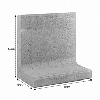 Lux L-element Grijs 50x30x50 [600090]