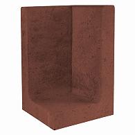 Lux L-element Hoek Corten/bruin 30x30x40 [600734]