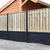hout betonsysteem motief zwart gecoat