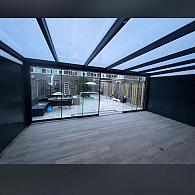 TG Veranda 4x3 Aluminium Incl Spotjes, Zijwanden, Glaswand en Montage