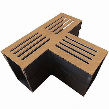 Lux Garden Drain T-stuk Cortenstaal 18,2x6,5x10,4 [920401]