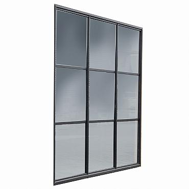 Lux Industriële Glazen Wand Zwart Gecoat 224x278,5 [750090]