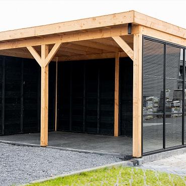 Lux Industriële Glazen Wand Zwart Gecoat 224x278,5 [750090]