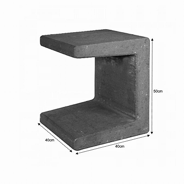 Lux U-element Zwart 40x40x50 [600093]