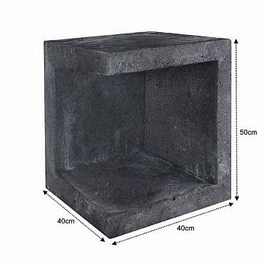 Lux U-element Hoek Zwart 40x40x50 [600095]