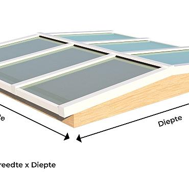 Lichtstraat Polycarb Douglas Zadeldak 2940Br x 3050mm Dp