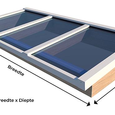 Lichtstraat Glas Douglas Lessenaars 3222Br x 750mm Dp