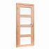 Lux Douglas Links Draaiende Enkele Deur 4-ruits Melkglas 90x201 [750084]